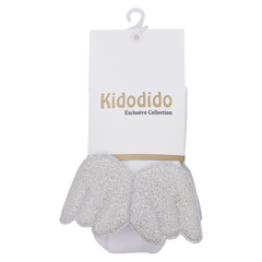 Kidodido RJ-545-41124-3 Flügelstrumpfhose für Mädchen, Weiß