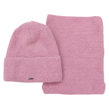 Grans BC25-41124-39 Puderrosa Mütze und Schal Set für Mädchen