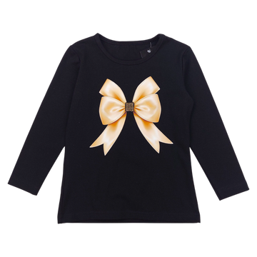 Mädchen Schleifenbluse schwarz Milbo 133-151124-14