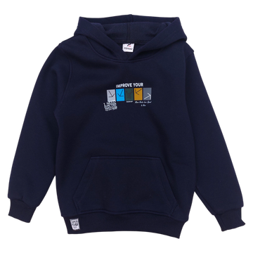 Isolierter Hoodie für Jungen, Marineblau, Poyraz 70007-271124-23