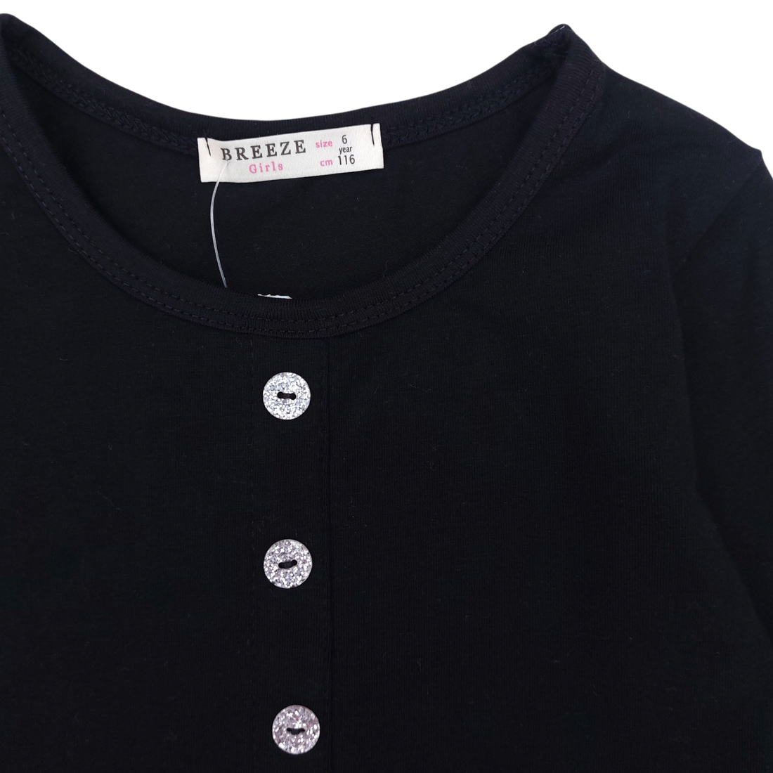 Kariertes Mädchenkleid schwarz Breeze 21094-271124-14