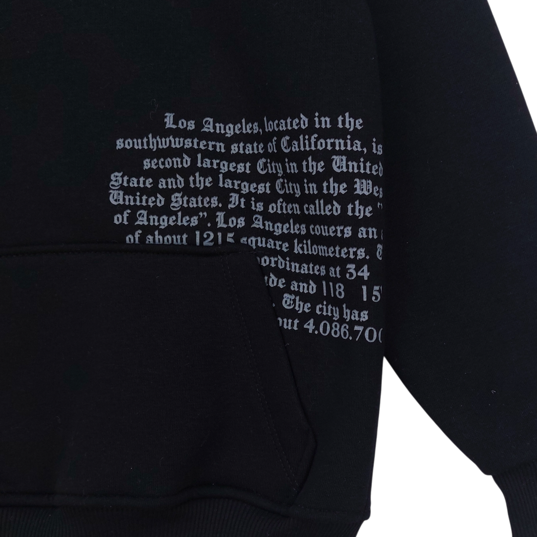 Los Angeles isoliertes Sweatshirt für Jungen schwarz Poyraz 70009-271124-14