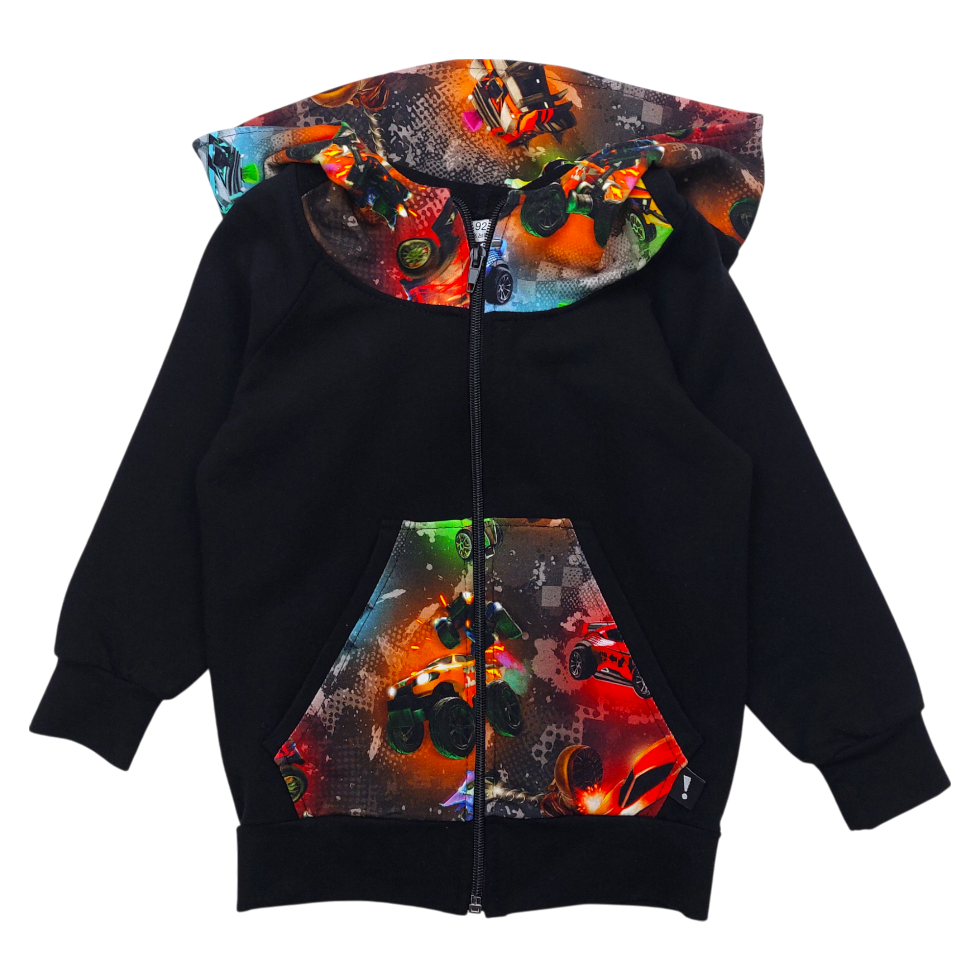 Schwarzes Jungen-Sweatshirt mit Reißverschluss „Cars“ Style Kids 88258-61224-14