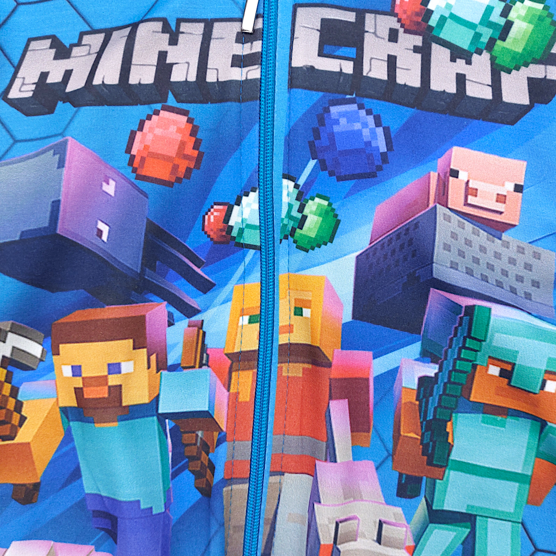 Jungen-Kapuzensweatshirt mit Reißverschluss, türkis, Muko Kids 89355-61224-44