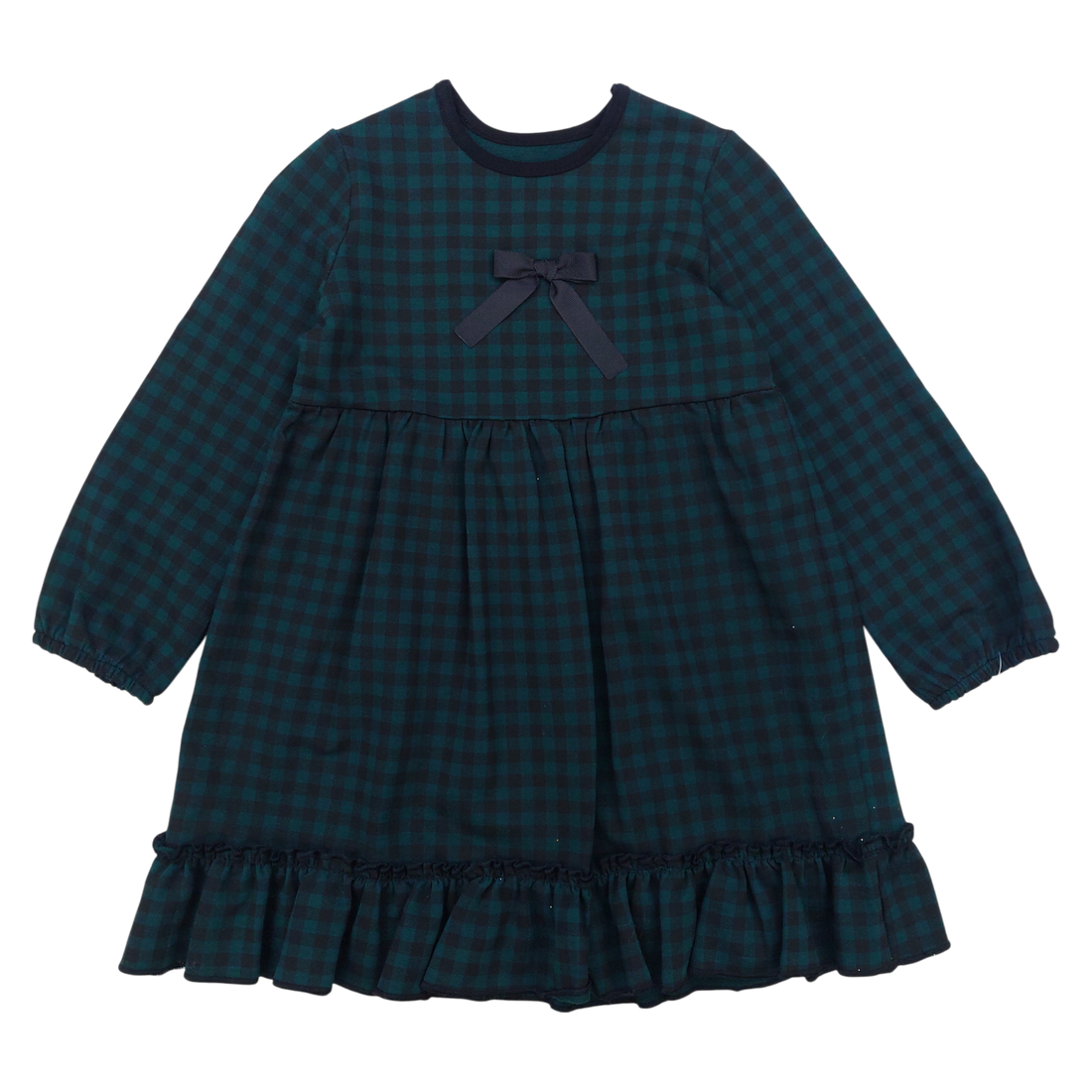 Grün kariertes Kleid für Mädchen Guliwerkids 12996-161224-48