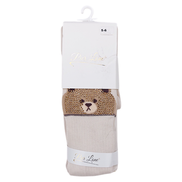 Pier Lone 1581-181224-7 Mädchen Teddybär Strumpfhose Capucino