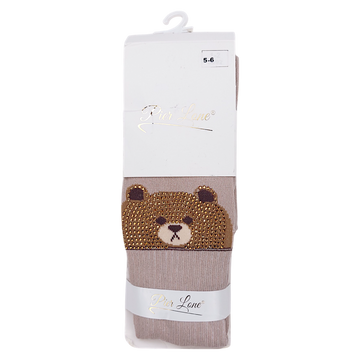 Mädchen-Teddybär-Strumpfhose beige Pier Lone 1581-181224-1