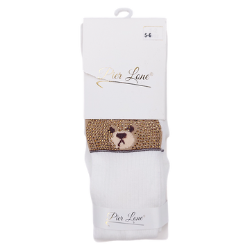 Teddybär-Strumpfhose für Mädchen, creme, Pier Lone 1581-181224-28