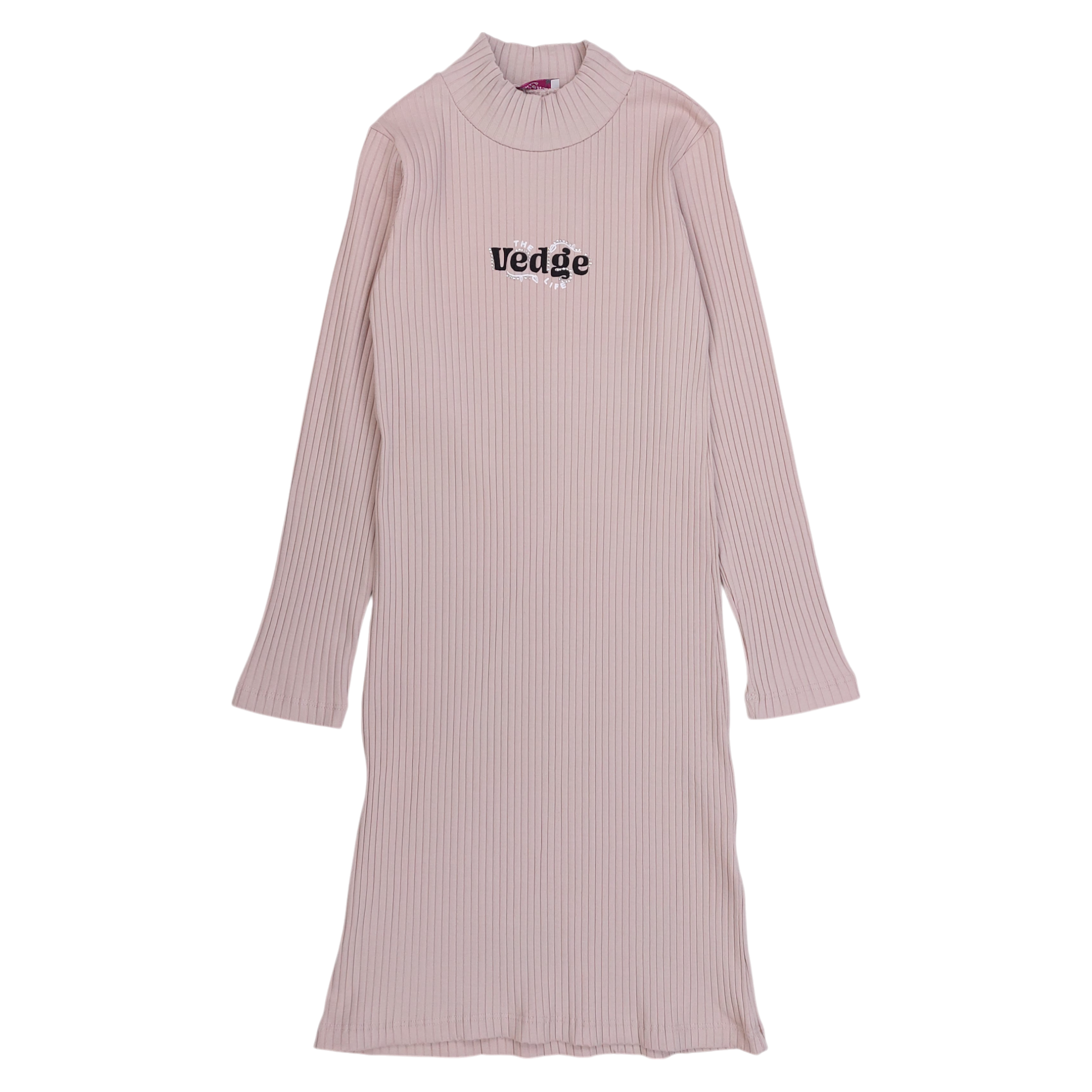 Beige gestreiftes Mädchenkleid Viollen 4846-61224-1