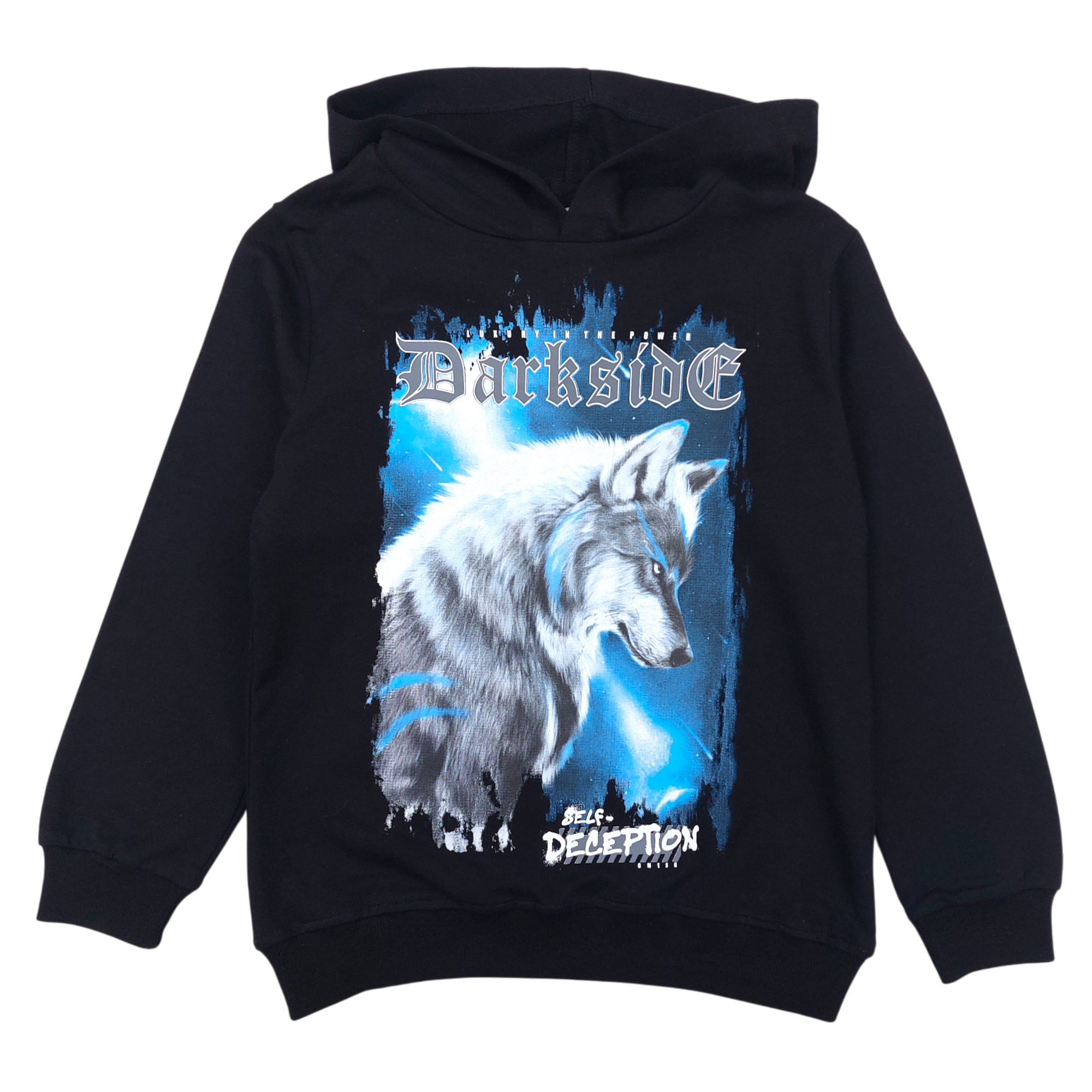 Schwarzes leuchtendes Wolf-Sweatshirt für Jungen, TonToy 13911-61224-14