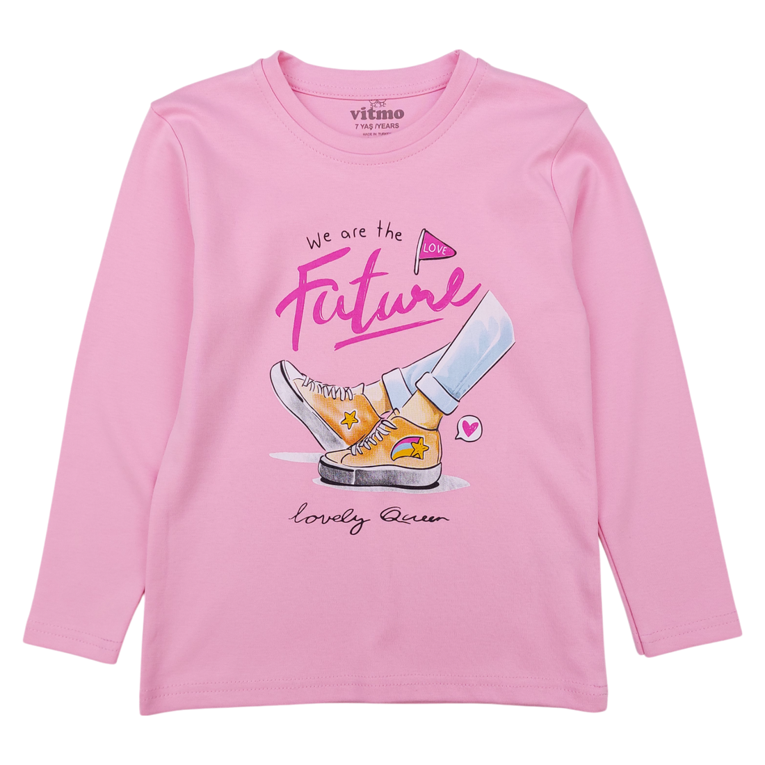 Mädchen-Herz-Schlafanzug rosa Vitmo 36254-271124-40