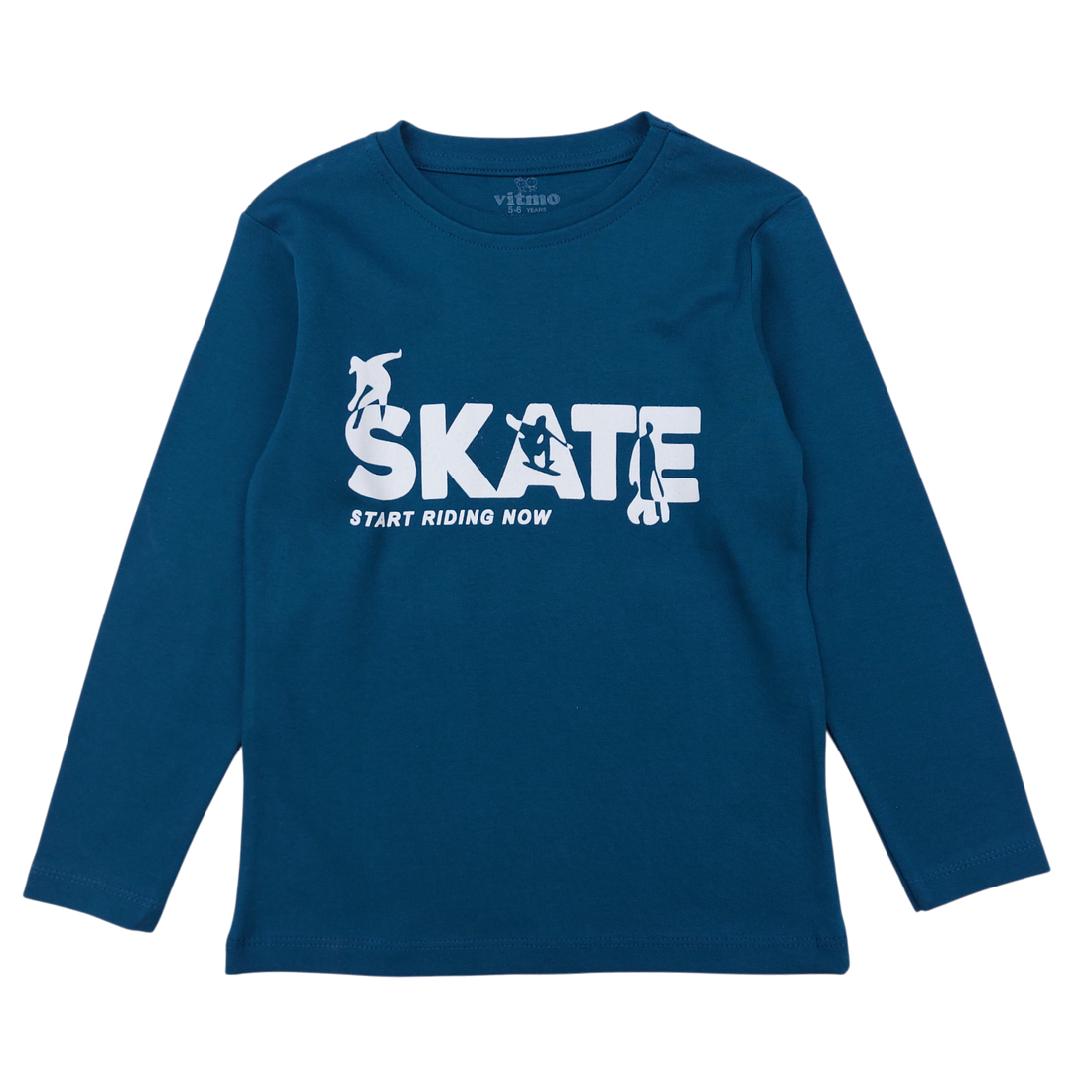 Jungen-Skate-Pyjama, Seeblau, Vitmo 49589-271124-34
