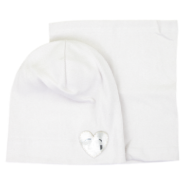 Mädchen Mütze und Schal Set, aschgrau Gracek 2027-11-7325-37