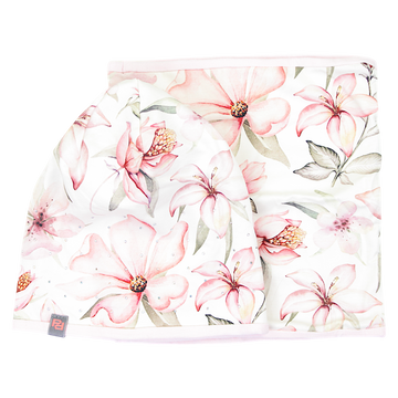 Set aus Mütze und Schal mit mädchenhaften Blumen, rosa Panek 2028-11-7325-40