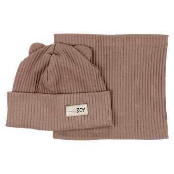 Jungen-Mütze- und Schal-Set, braun Guliwerkids 2032-17-14325-4