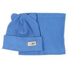 Blaues Mütze- und Schal-Set für Jungen Guliwerkids 2032-17-14325-35