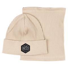 Jungen-Mütze- und Schal-Set, beige, Guliwerkids 2033-17-14325-1