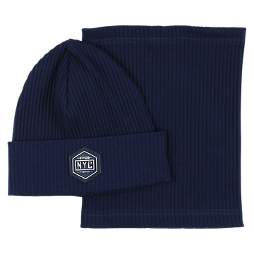 Jungen-Mütze und Schal-Set marineblau Guliwerkids 2033-17-14325-23