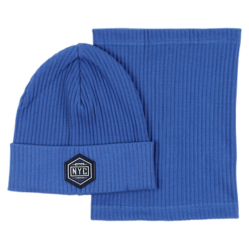 Blaues Mütze- und Schal-Set für Jungen Guliwerkids 2033-17-14325-35