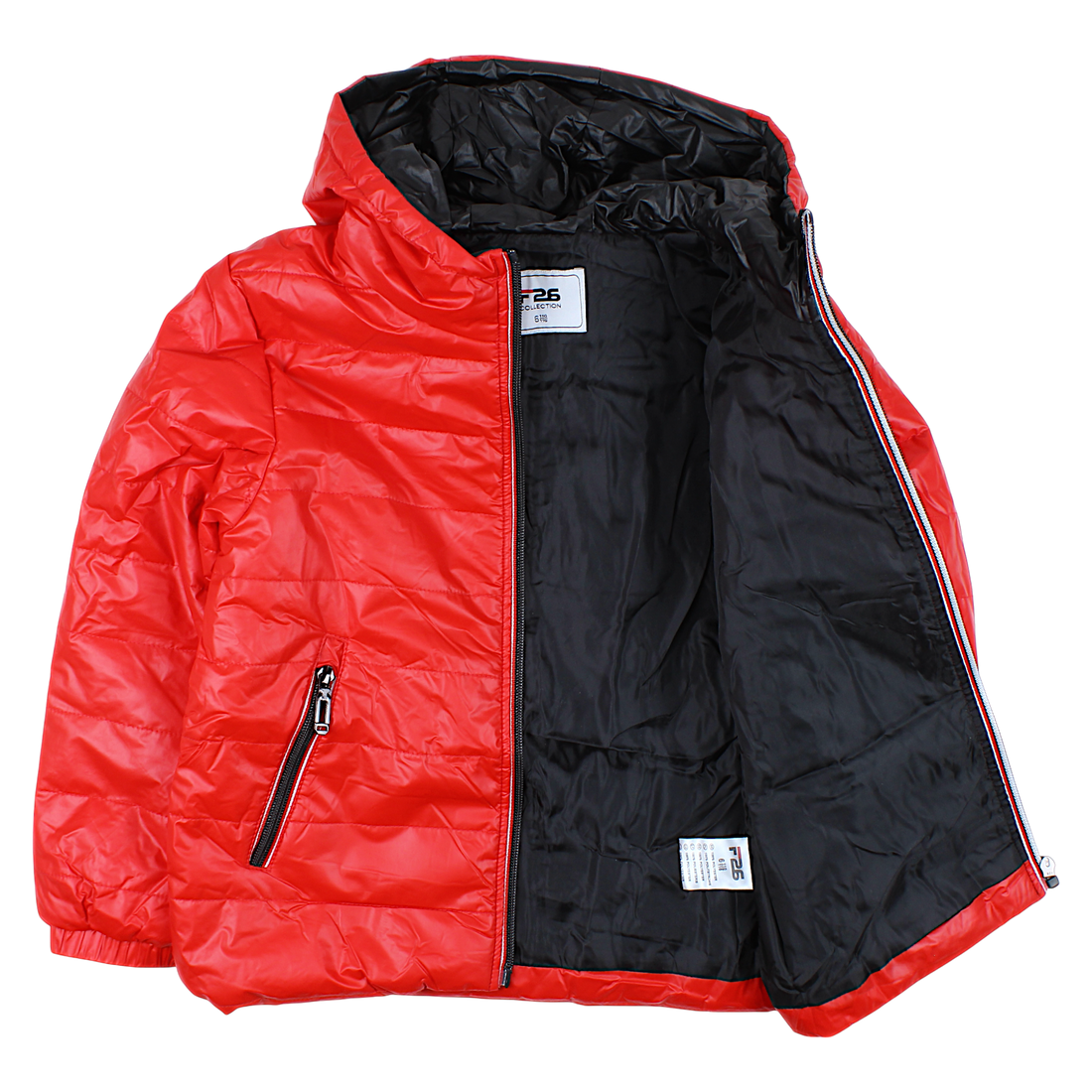 Jungen Stepp-Übergangsjacke mit Reißverschluss, rot F26 2034-17-14325-18