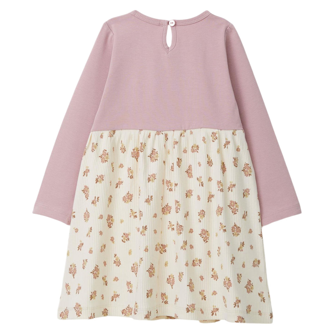 Lila gestreiftes Baumwollkleid für Mädchen Breeze 20609-30924