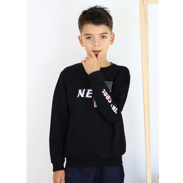 Dünnes Jungen-Sweatshirt schwarz Breeze 20814-161024