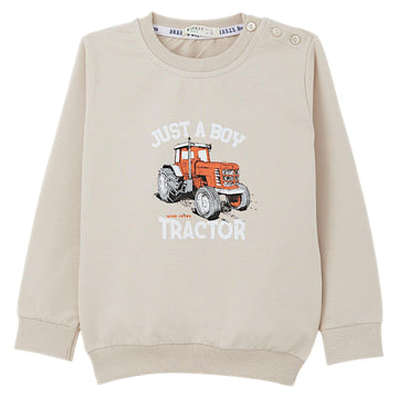 Traktor-Sweatshirt für Jungen, capucino Breeze 21436-12225-7