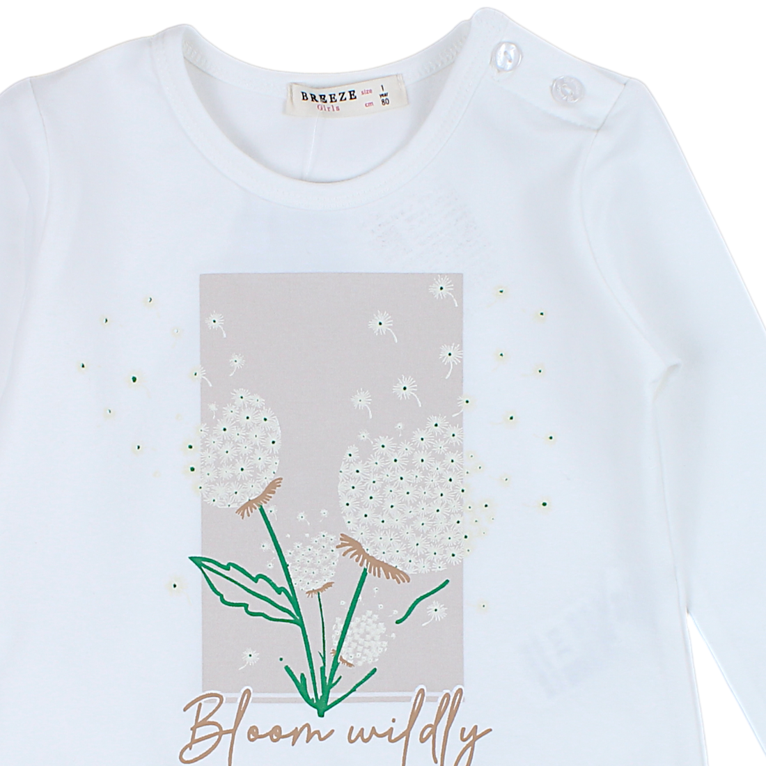 Cremefarbene Spitzentunika für Mädchen Breeze 21457-14425