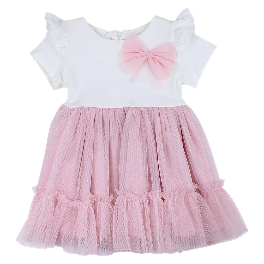 Rosa Rüschenkleid, mädchenhaftes Puderrosa, Guliwerkids 2820-6525-39