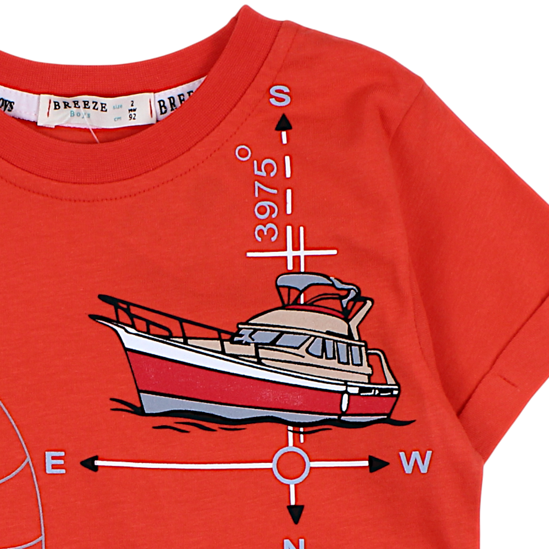 Orangefarbene Jungenbluse Breeze 21470-14425