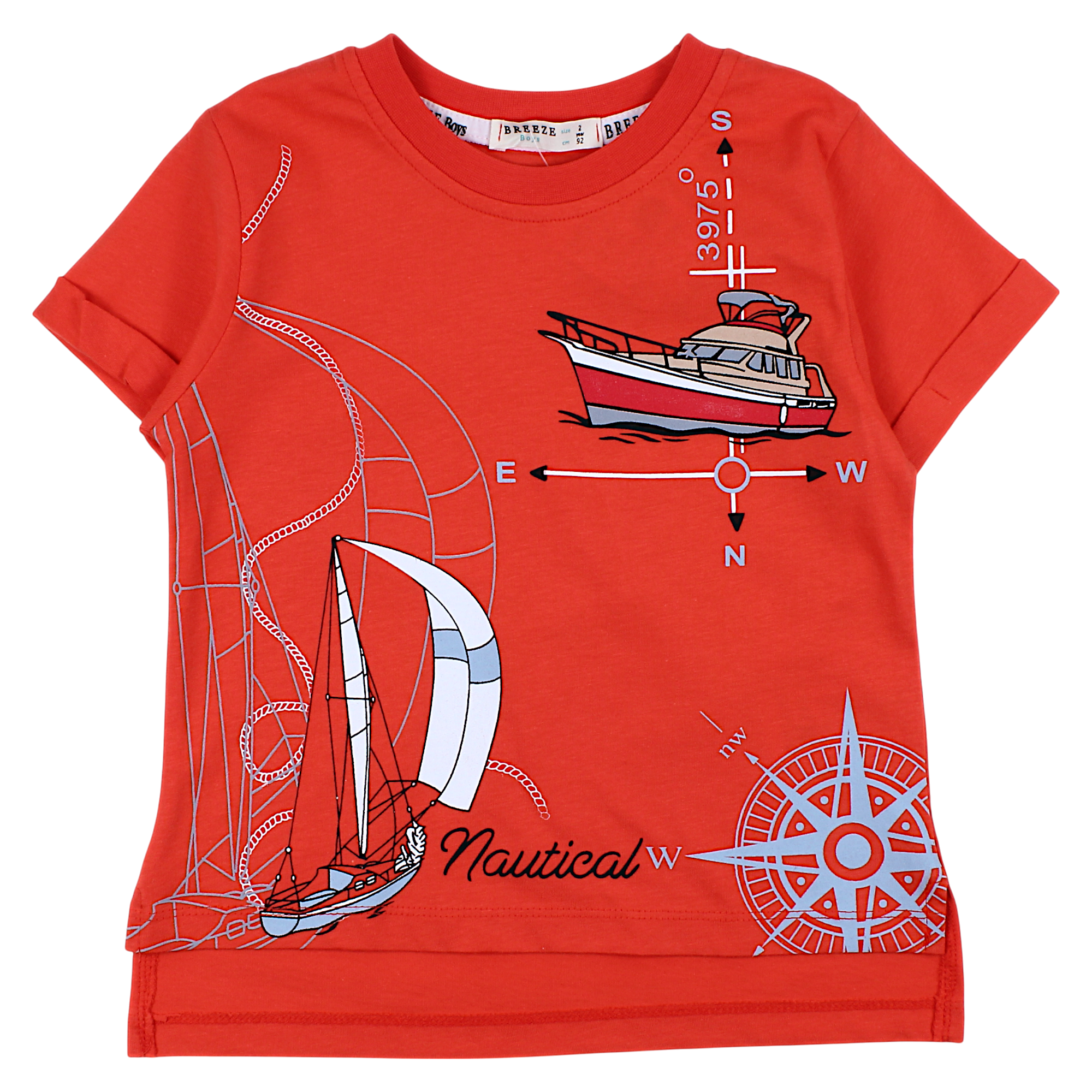 Orangefarbene Jungenbluse Breeze 21470-14425