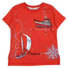 Orangefarbene Jungenbluse Breeze 21470-14425