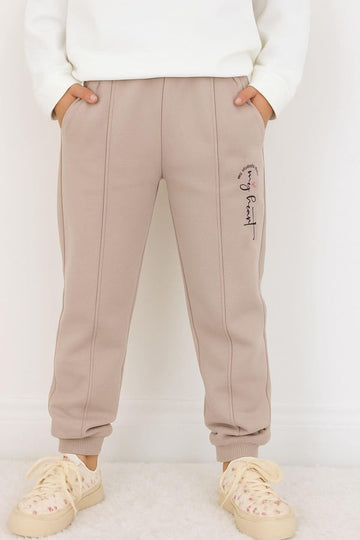 Beigefarbene Breeze Jogginghose für Mädchen 21532-12925