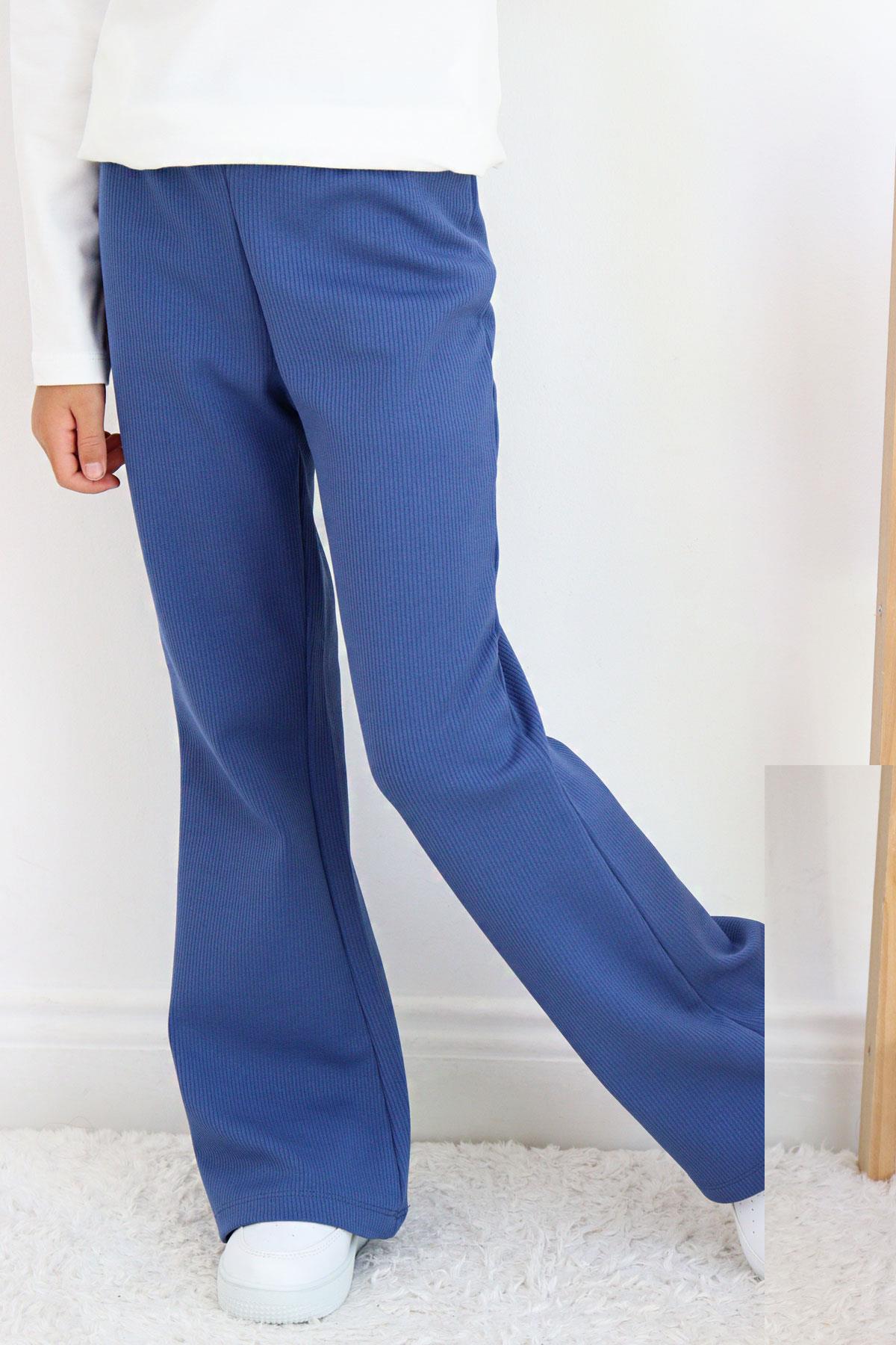 Mädchen blaue Breeze-Streifen-Schlaghose 21564-20825