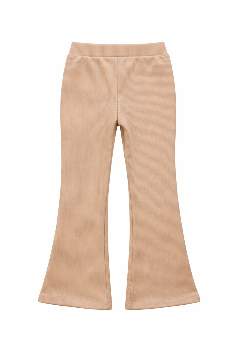 Spodnie dzwony prążek dziewczęce beżowe Breeze 21564-161225-1