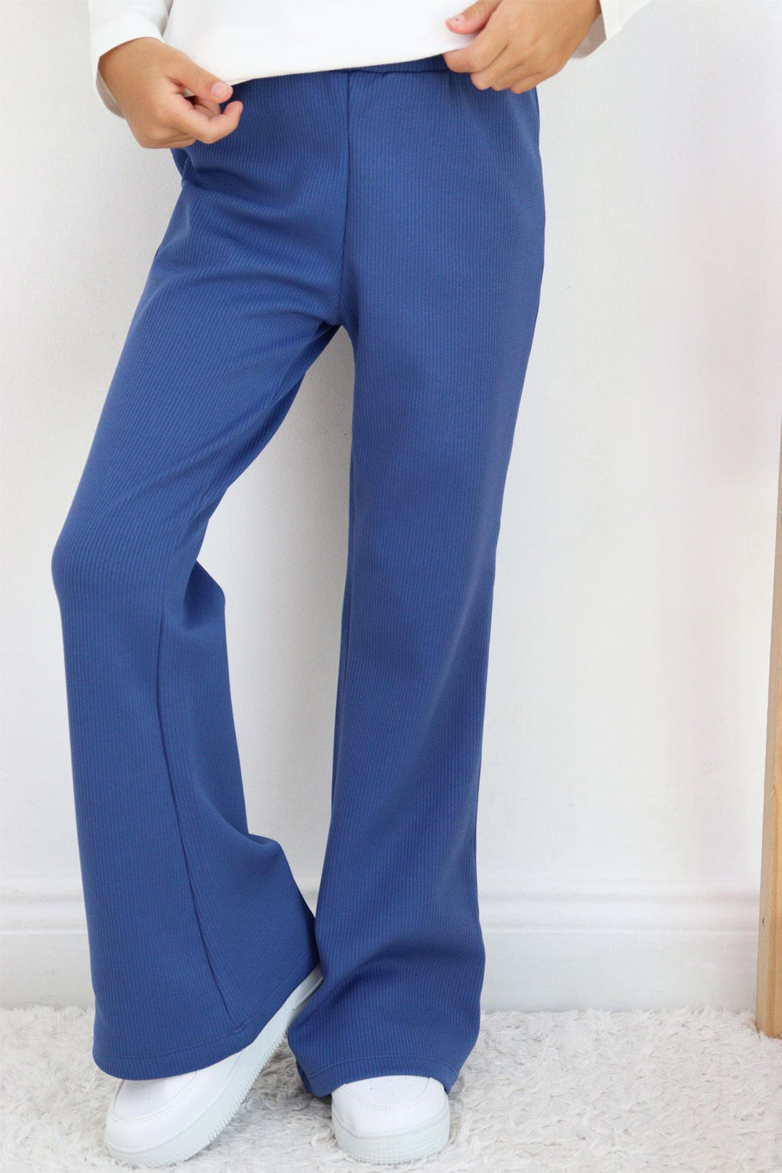 Mädchen blaue Breeze-Streifen-Schlaghose 21564-20825