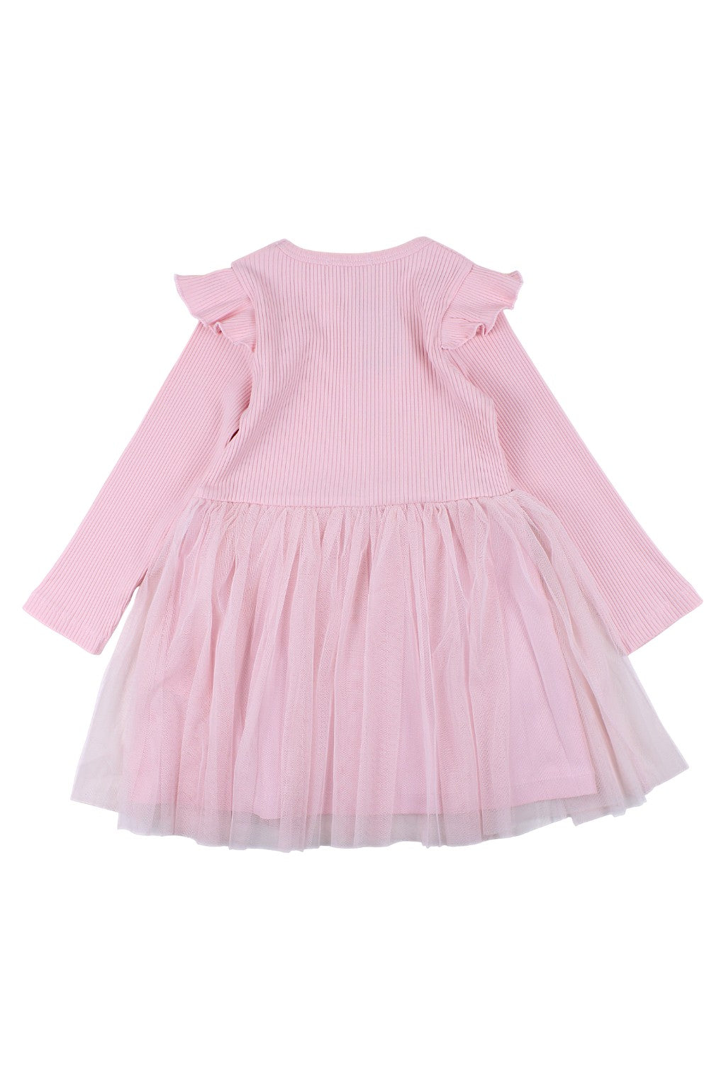 Mädchenkleid aus rosa gestreifter Baumwolle, Modell Breeze 22140-81025
