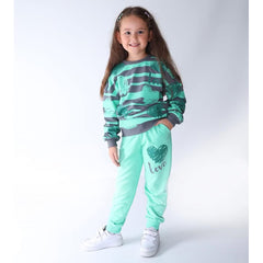 2-teiliger Trainingsanzug für Mädchen grün Stella Kids 913-22125-48