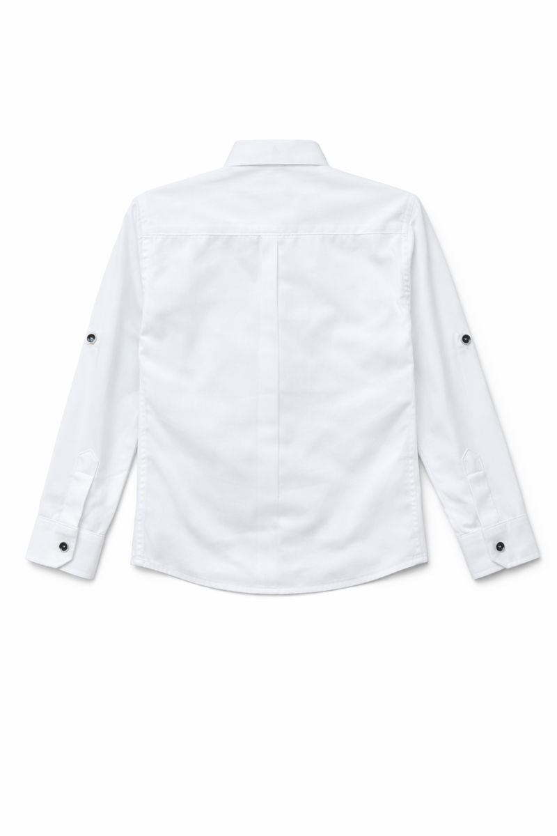 Koszula wizytowa stójka guzik chłopięca biały Kada 2327-111225-3