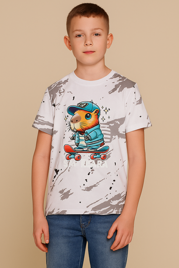 Capybar-Bluse für Jungen weiß Guliwerkids 2415-12625