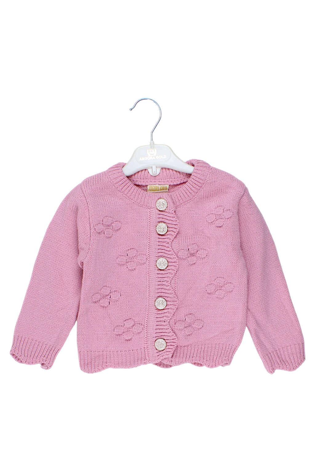 Mädchen-Strickjacke rosa Angora Gold 2417-11925