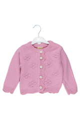 Mädchen-Strickjacke rosa Angora Gold 2417-11925