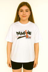 Katzen Oversize Bluse für Mädchen weiß Meybiy 2419-12625-3