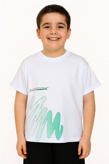 Grünes T-Shirt für Jungen mit Zickzack-Muster TonToy 24502-9725-48