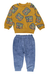 gelber Trainingsanzug für Jungen, Anilco Baby 2505-241025