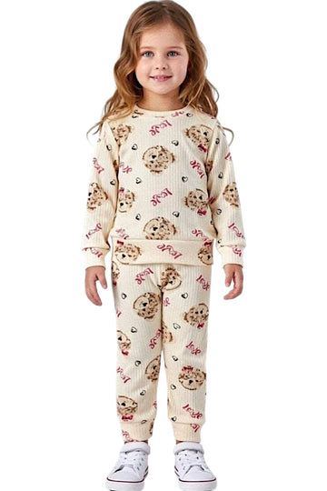 Komplet dziewczęcy w misie beżowy Softness 2515-25225-1