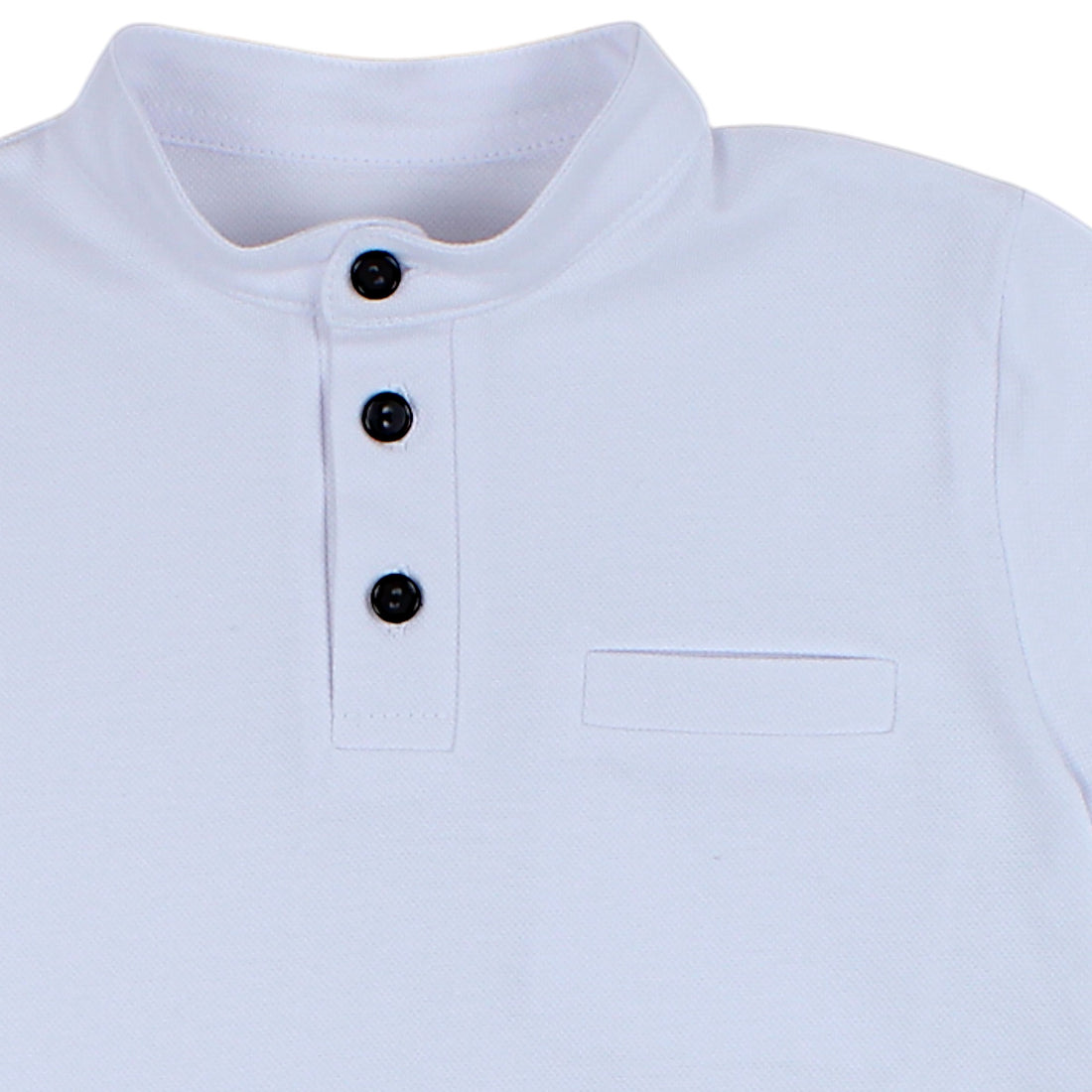 Lacoste Jungen weißes T-Shirt mit Stehkragen Mimi 2825-6525