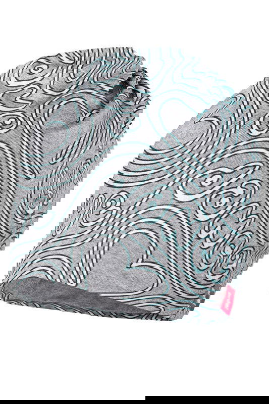 2 w 1 czapko-komin KASIA dla dziewczyn Broel kolor szary/niebieski