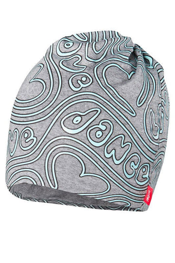 2 w 1 czapko-komin KASIA dla dziewczyn Broel kolor szary/niebieski