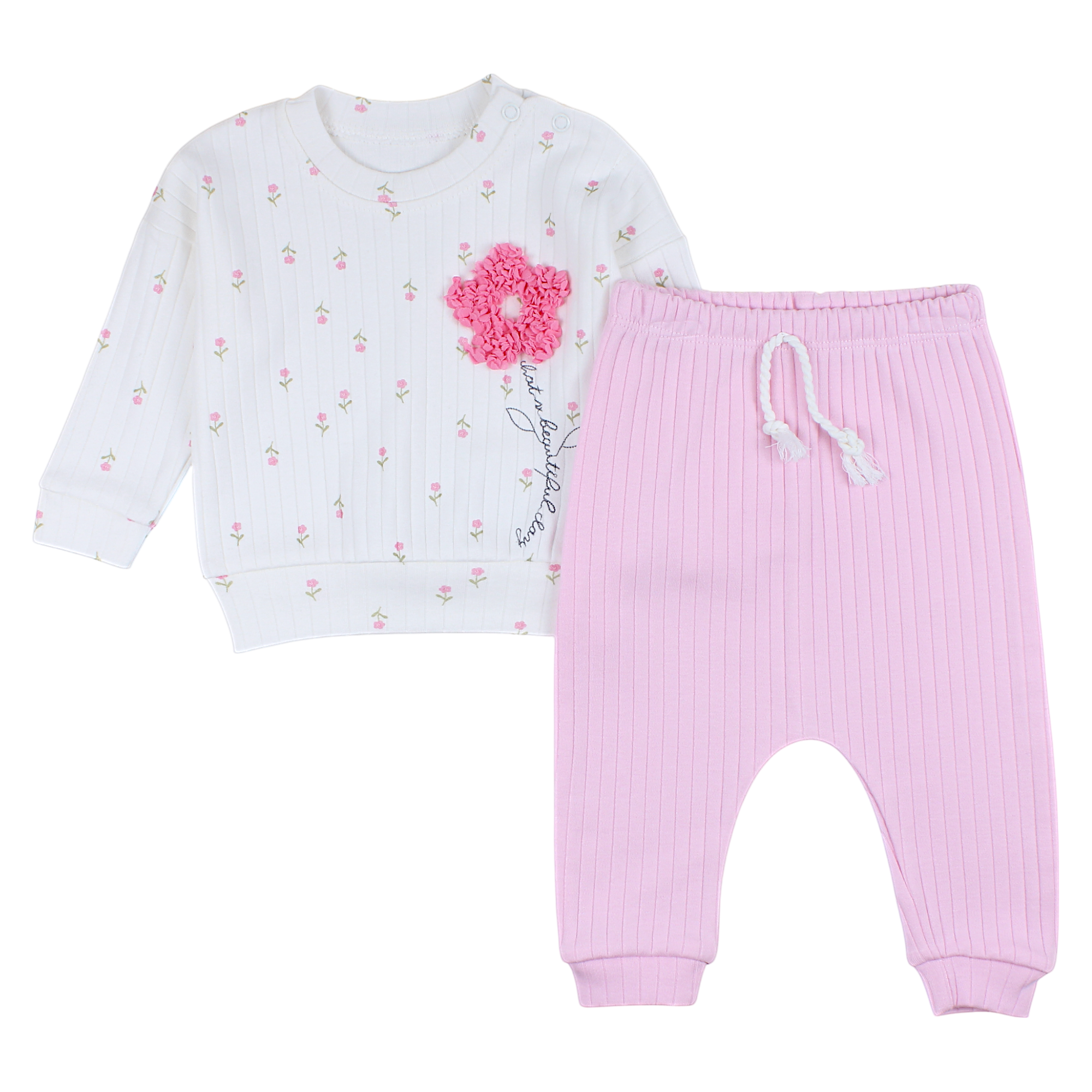 Anilco Babyrosa gestreiftes Baumwollset 24-30924-16525-40